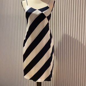 Banana Republic petite stripe cascade slip dress 2 petite new with tags